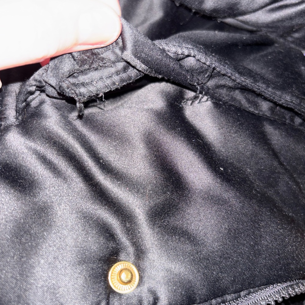 Baby Phat Satin Black Puffer Coat with Faux Fur Hood - Picture 3 of 8